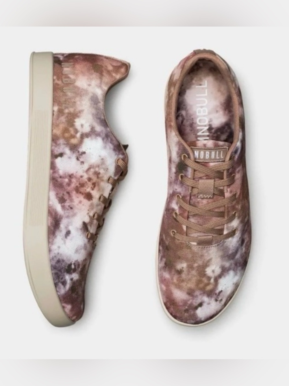 NOBULL Canvas Trainers Sneakers Earth Tie Dye Womens 8.5/Mens 7 EUC